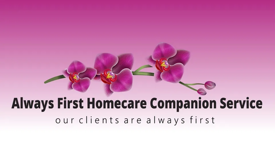 Original Always First orchid logo with the words Our clients are always first